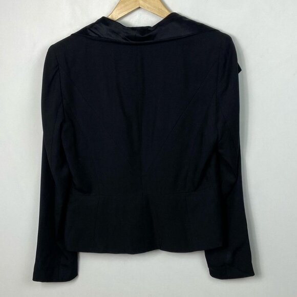 Anthropologie Drape100% Silk Black Blazer Size 12 Bohemian Hippie Jacket Tabitha - Picture 5 of 9